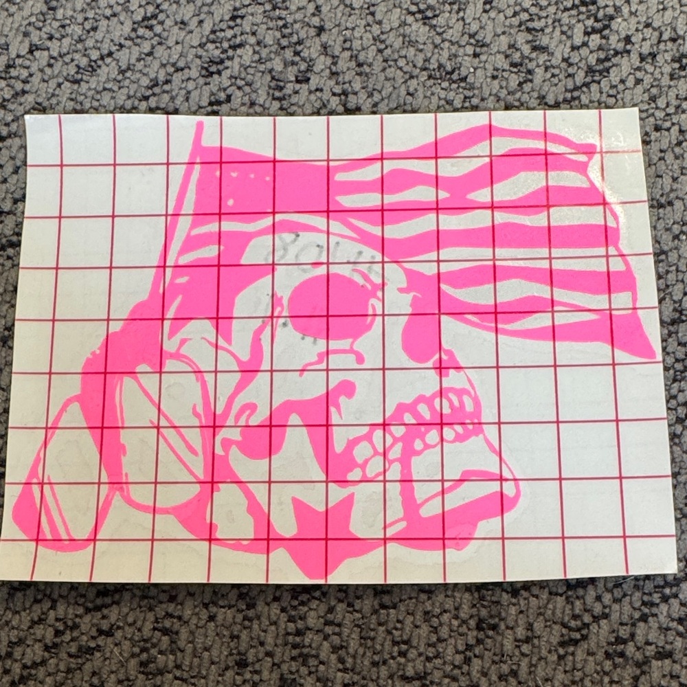 Skull with Flag Sticker - Picture 2 of 2